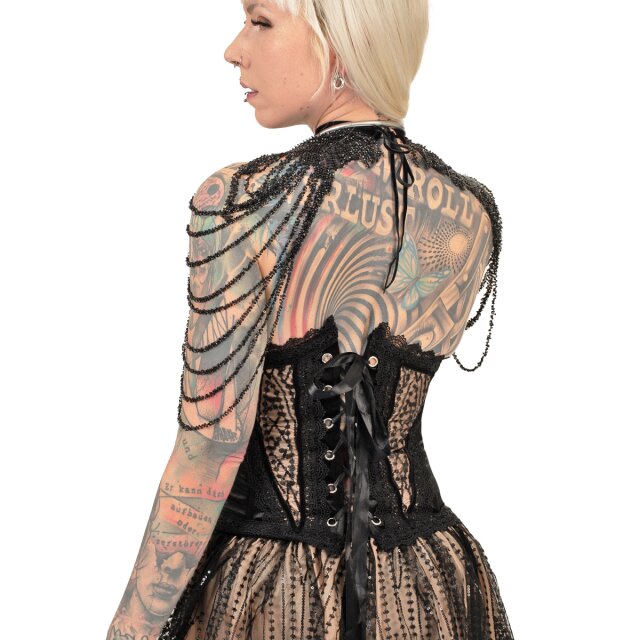Corset ‘Tears of O’ with velvet and sequins