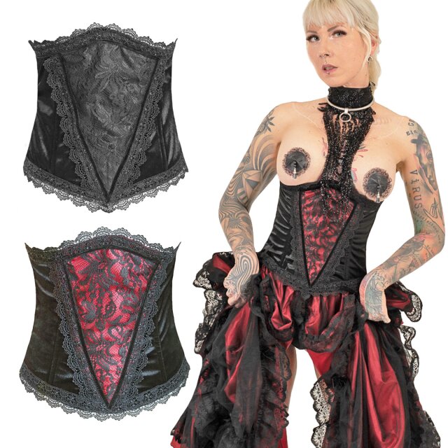 Corset ‘Château Roissy’ in black or red...