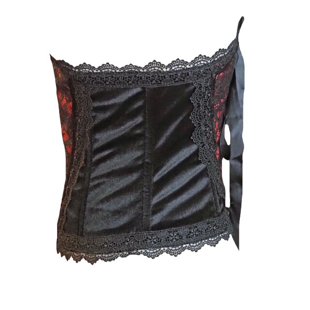 Corset ‘Château Roissy’ in black or red and black