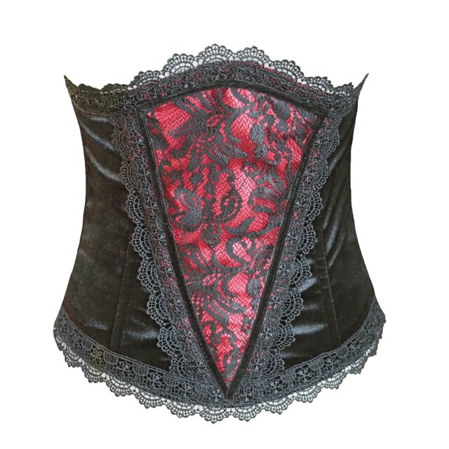 Corset ‘Château Roissy’ in black or red and black
