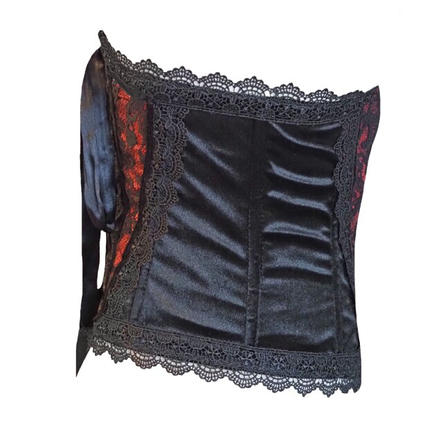 Corset ‘Château Roissy’ in black or red and black