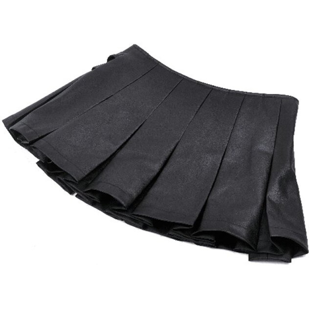 Ultra-short pleated mini skirt Cute but Cruel made of faux leather