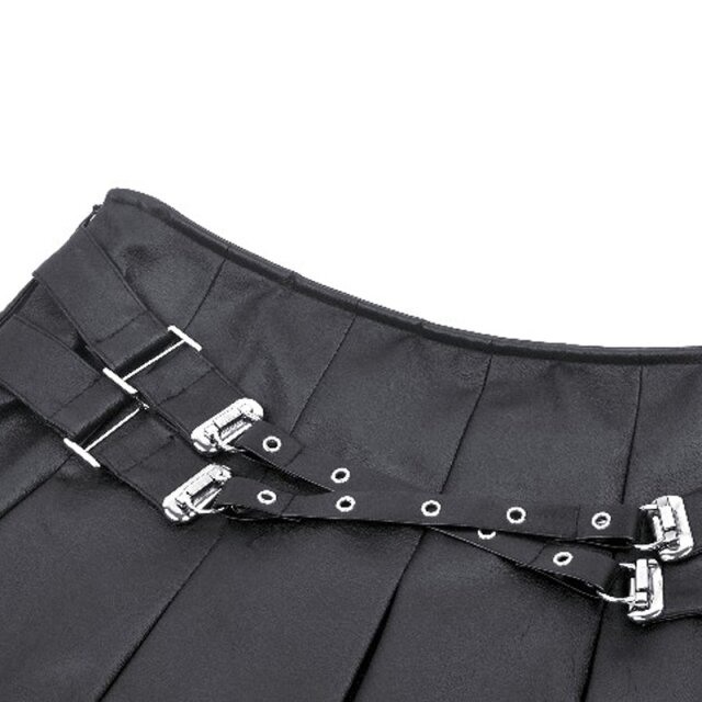 Ultra-short pleated mini skirt Cute but Cruel made of faux leather