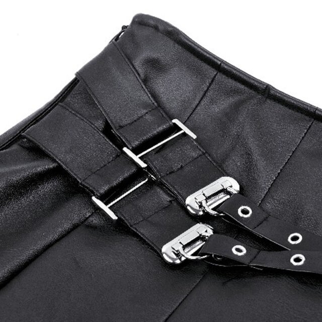Ultra-short pleated mini skirt Cute but Cruel made of faux leather