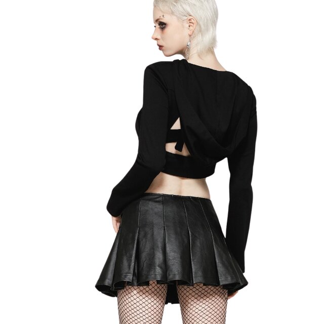 Ultra-short pleated mini skirt Cute but Cruel made of faux leather