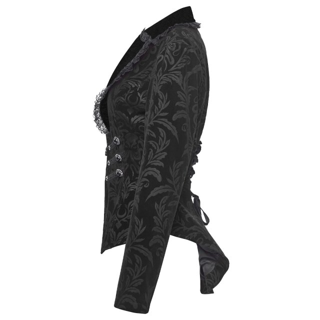 Punk Rave Samtjacke Ebon Steed im Reiterstil