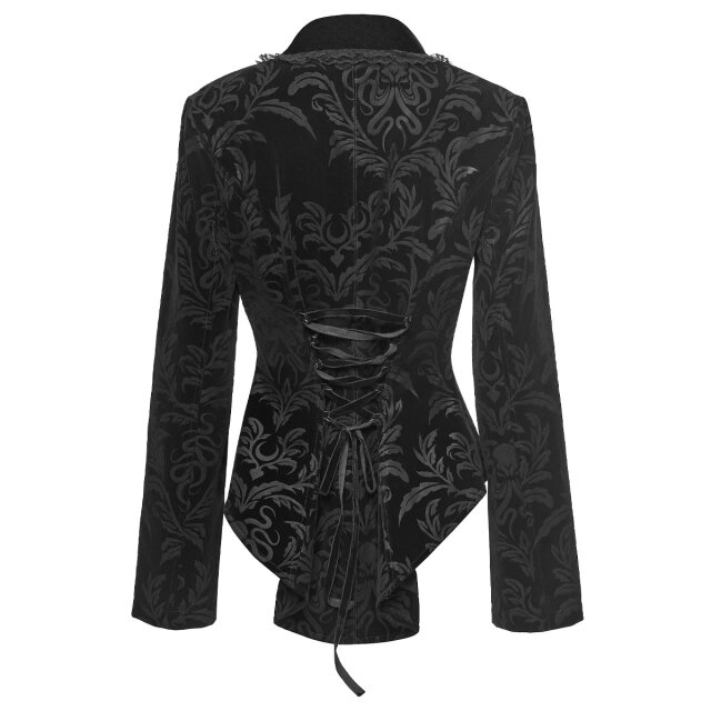 Punk Rave Samtjacke Ebon Steed im Reiterstil M