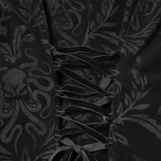 Punk Rave Samtjacke Ebon Steed im Reiterstil S