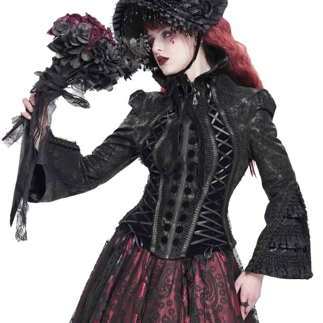 Opulente Victorian-Goth Damenjacke Tudors Legacy XL