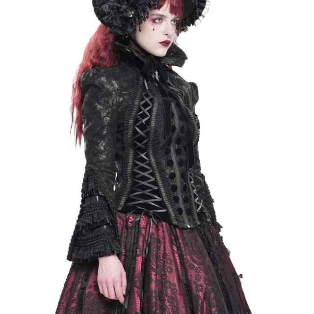 Opulente Victorian-Goth Damenjacke Tudors Legacy XL