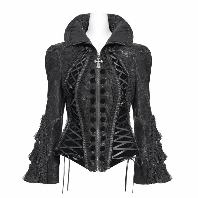 Opulente Victorian-Goth Damenjacke Tudors Legacy XL