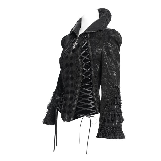 Opulente Victorian-Goth Damenjacke Tudors Legacy XL
