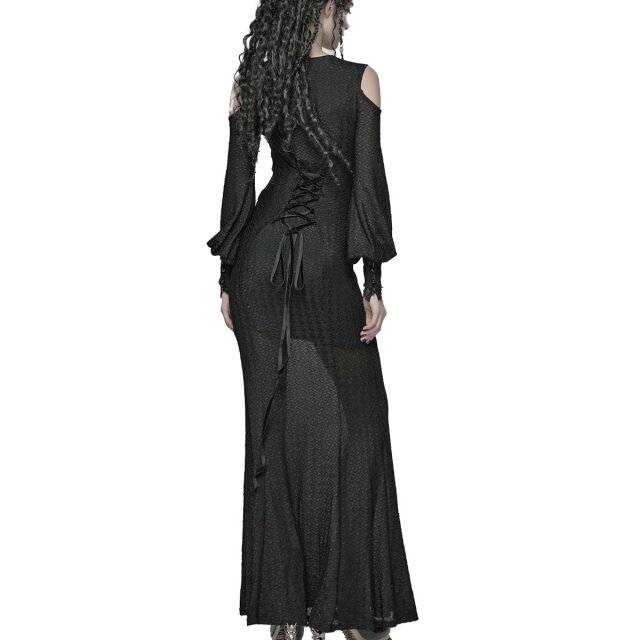 Langes Punk Rave Kleid Where Moonlight Fades XS-S