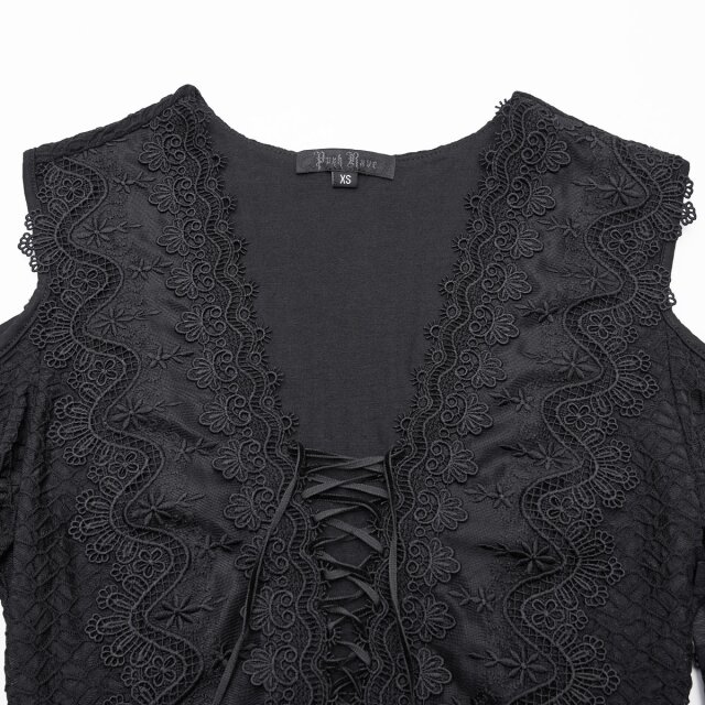 Langes Punk Rave Kleid Where Moonlight Fades XS-S