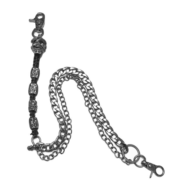 Punk Rave wallet chain Death Row Chain with skulls