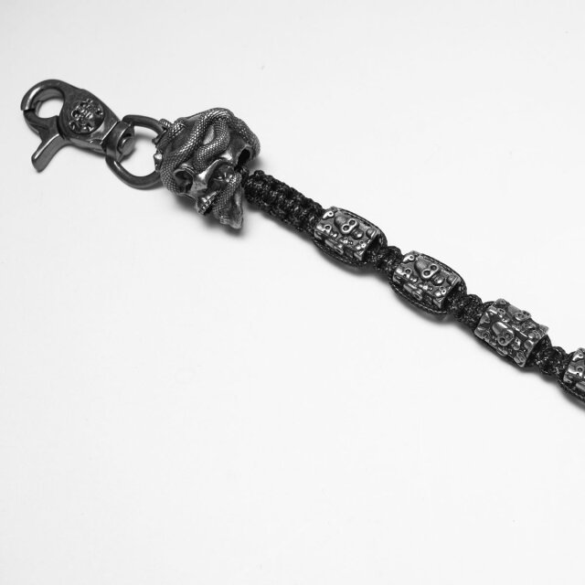 Punk Rave Geldbeutel-Kette Death Row Chain mit Totenköpfen