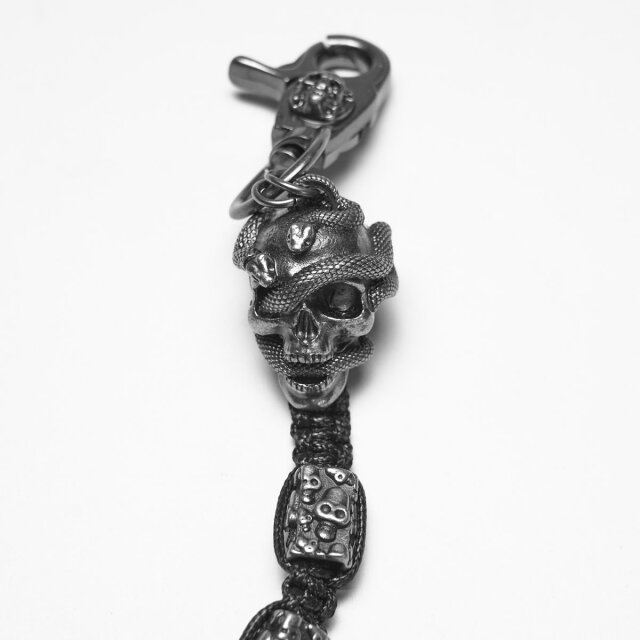 Punk Rave Geldbeutel-Kette Death Row Chain mit Totenköpfen