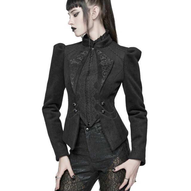 Punk Rave Short Jacket Dark Etiquette in Layered Look