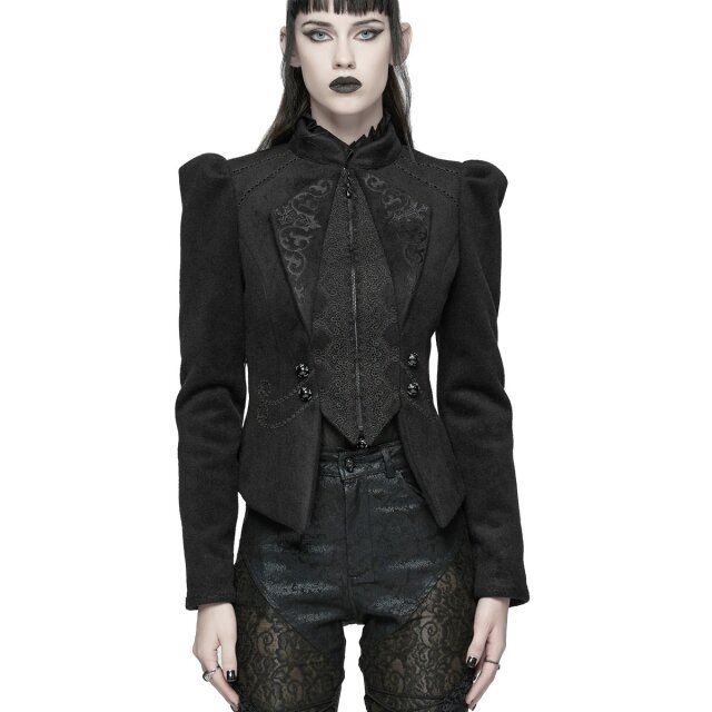 Punk Rave Kurzjacke Dark Etiquette in Layer-Optik