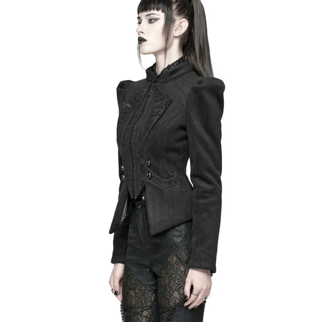 Punk Rave Kurzjacke Dark Etiquette in Layer-Optik XL