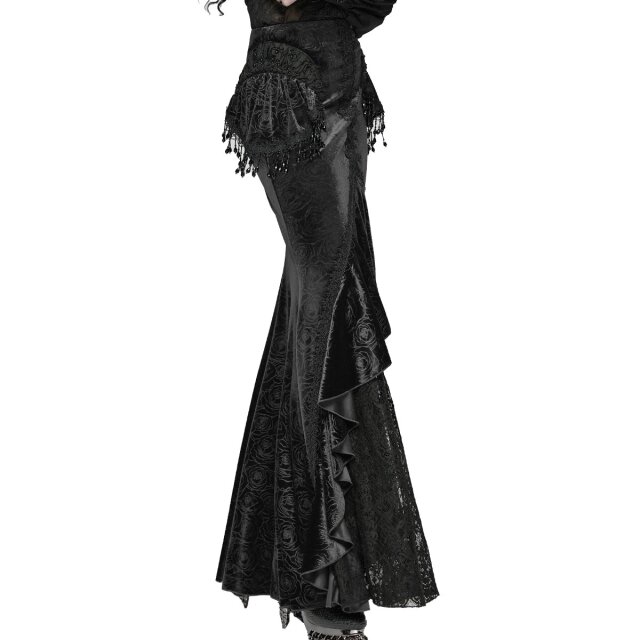 Long Punk Rave Mermaid Skirt Pearl of the Dark Ocean