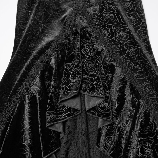 Long Punk Rave Mermaid Skirt Pearl of the Dark Ocean