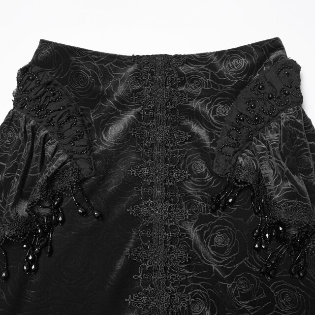 Long Punk Rave Mermaid Skirt Pearl of the Dark Ocean