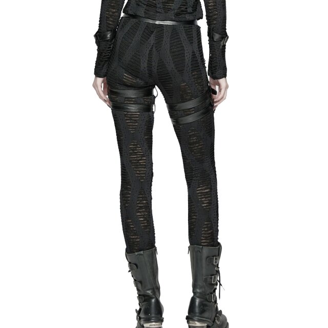 Punk Rave Postapokalypse Fetzen-Leggings Wasteland Slash M