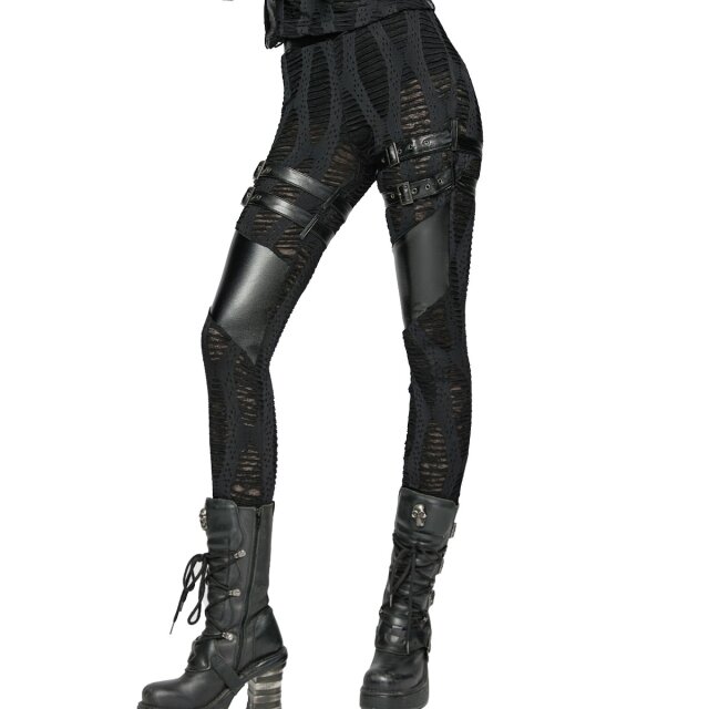Punk Rave Post-Apocalypse Shredded Leggings Wasteland Slash