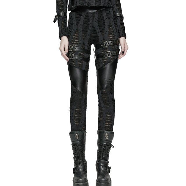 Punk Rave Post-Apocalypse Shredded Leggings Wasteland Slash