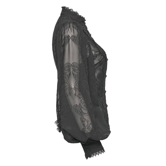 Semi-transparente Punk Rave Gothic-Bluse Midnight Memory 4XL