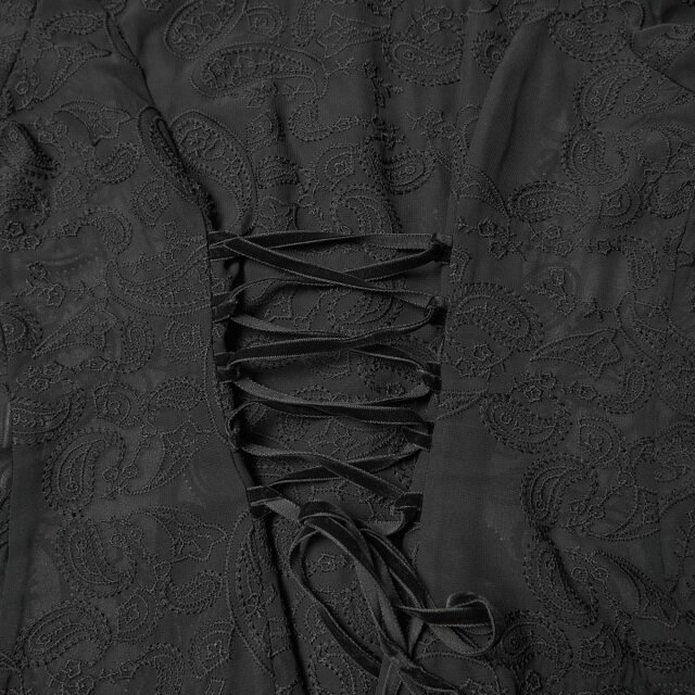 Semi-transparente Punk Rave Gothic-Bluse Midnight Memory L