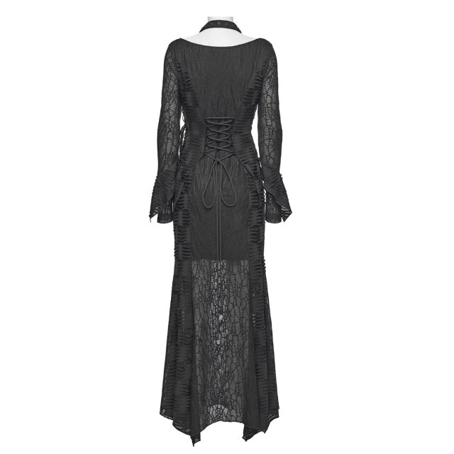 Punk Rave Post-Apocalypse Maxi Dress Ragstorm Siren with Halterneck