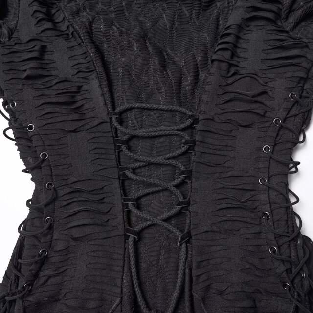 Punk Rave Post-Apocalypse Maxi Dress Ragstorm Siren with Halterneck