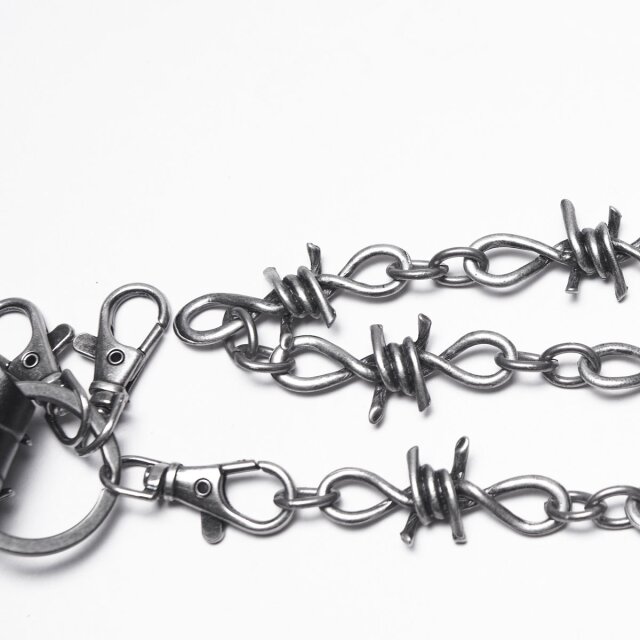Punk Rave Stacheldraht Geldbeutel-/Schlüsselkette Steel Spider Chain