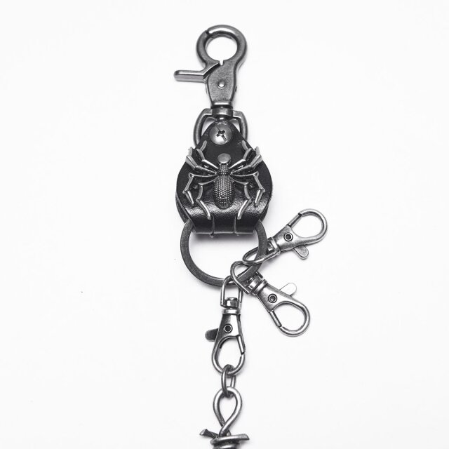 Punk Rave Stacheldraht Geldbeutel-/Schlüsselkette Steel Spider Chain