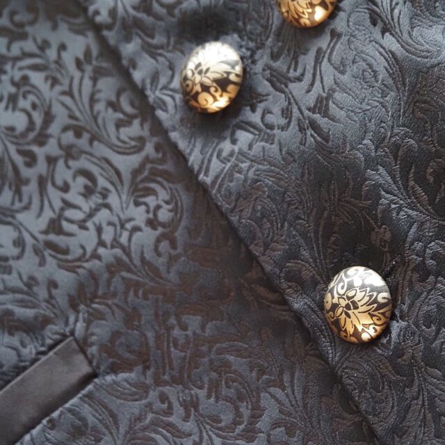 Elegant Victorian Goth Waistcoat Echo of Evening