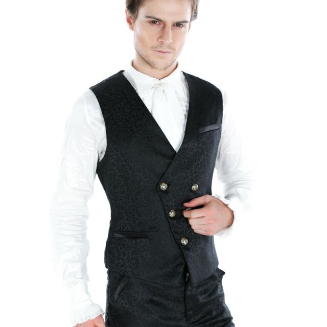 Elegante Victorian Goth Weste Echo of Evening XL