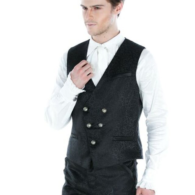 Elegante Victorian Goth Weste Echo of Evening XL