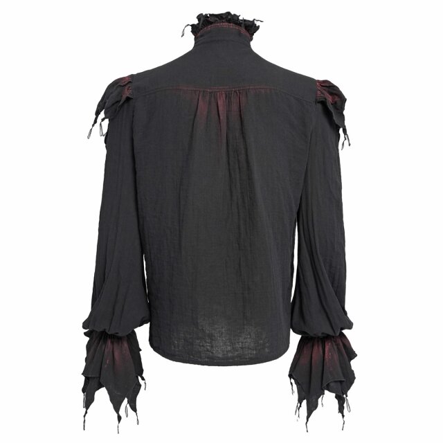 Black Devil Fashion Ruffle Shirt Bloodwoven Shadows