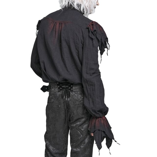 Black Devil Fashion Ruffle Shirt Bloodwoven Shadows
