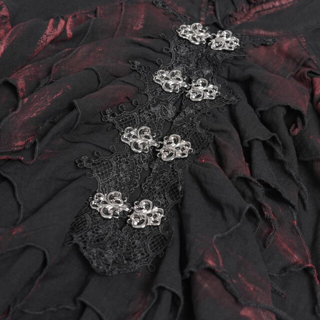 Schwarzes Devil Fashion Rüschenhemd Bloodwoven Shadows S