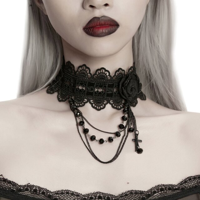 Punk Rave Gothic-Choker Still My Heart