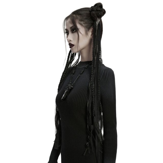 Punk Rave Pagan Hair Accessory with Bird Skull