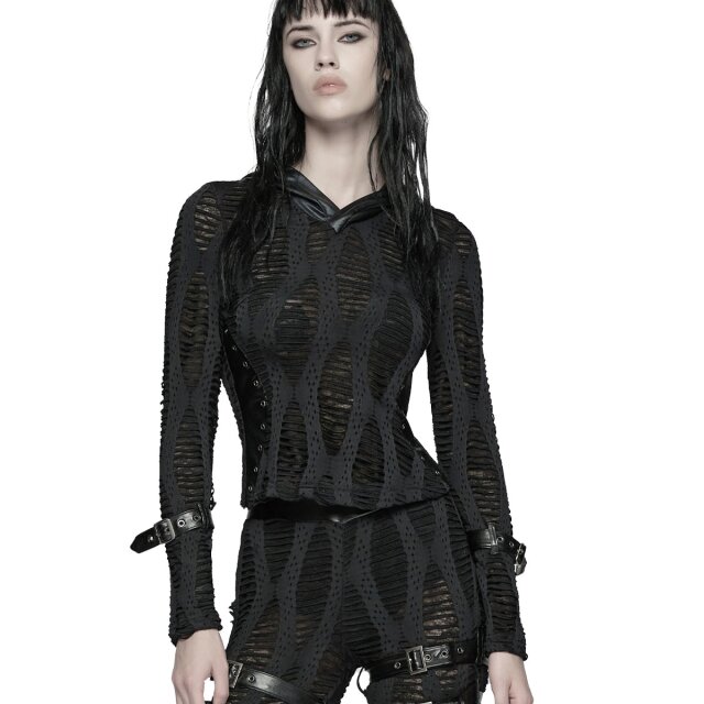 Punk Rave Fetzenhoodie Worn to the Bone
