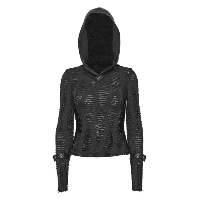 Punk Rave Fetzenhoodie Worn to the Bone