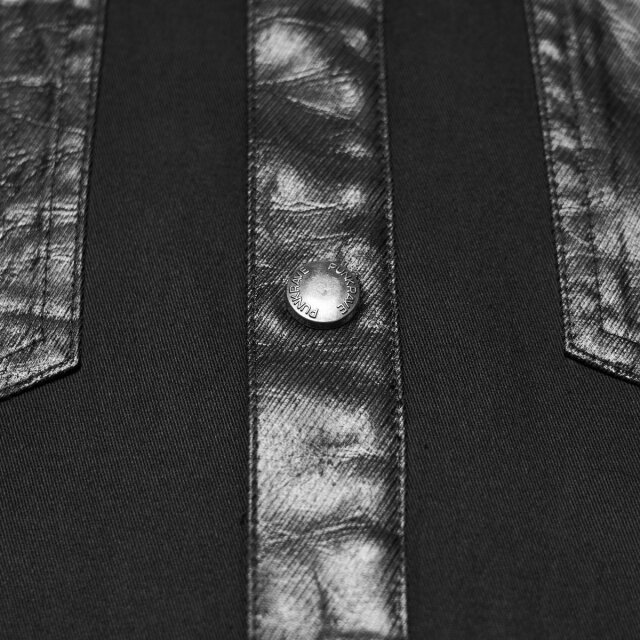 Punk Rave Wasteland Shirt Rust Raider with Faux Leather