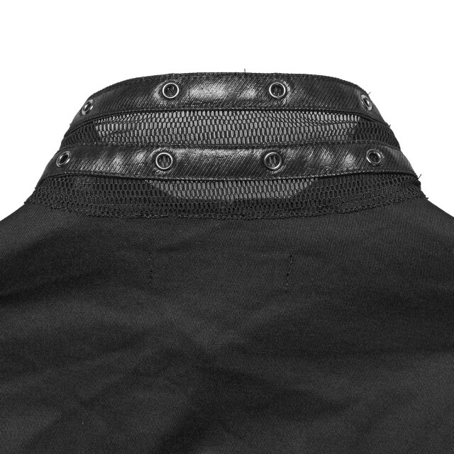 Punk Rave Wasteland Shirt Rust Raider with Faux Leather