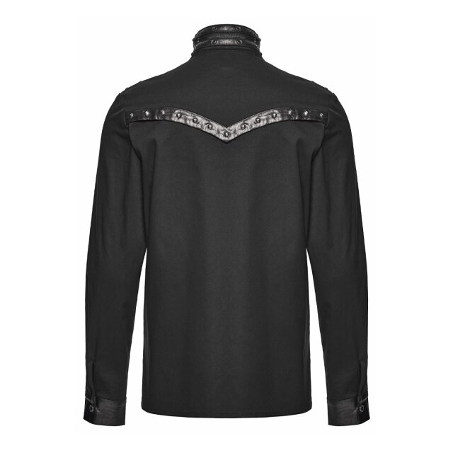 Punk Rave Wasteland Shirt Rust Raider with Faux Leather
