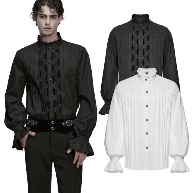 Viktorianisch inspiriertes Gothic-Hemd (WY-1883BK &...